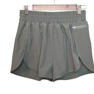 Blooming Jelly‎ Womens L Gray Athletic Running Shorts Activewear Side Zip Pocket